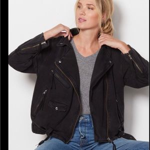 Free people Rebel Rebel knit moto jacket